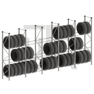 Verzinkte professionele bandenstelling H2000 x D400 x L4615mm