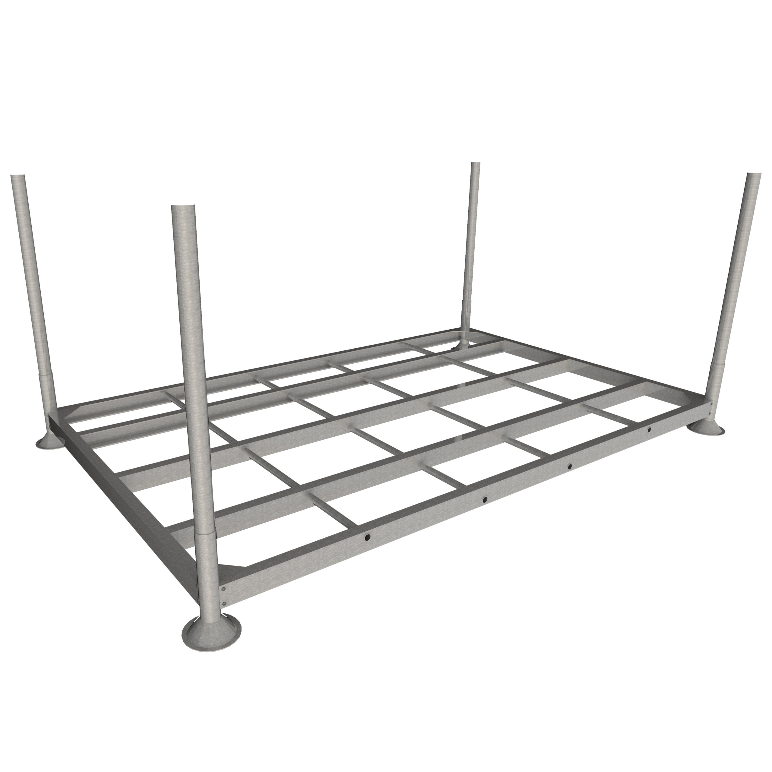 Nieuw stapelrek dubbel 2020x1180 mm excl. rongen - Afbeelding 3