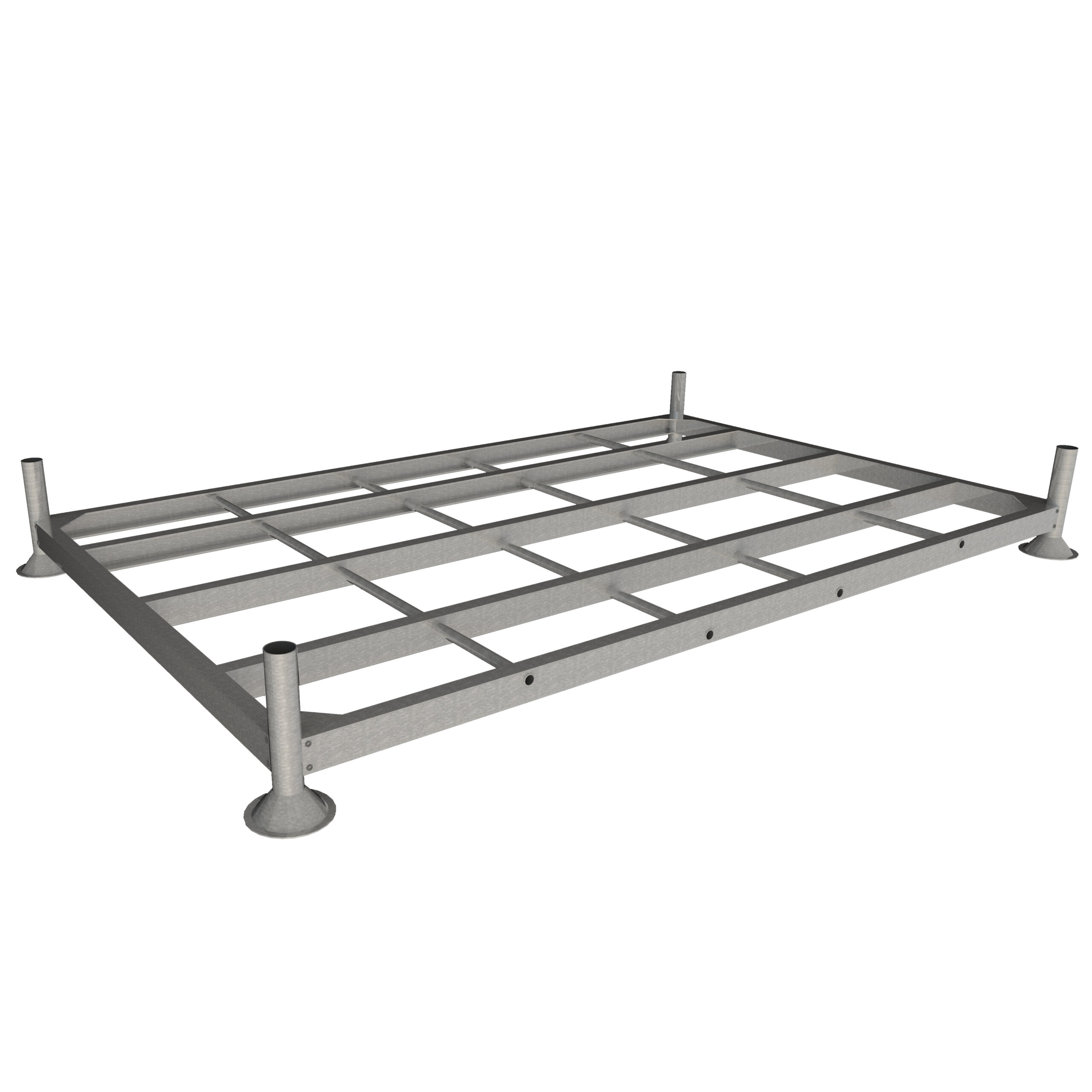 Nieuw stapelrek dubbel 2020x1180 mm excl. rongen