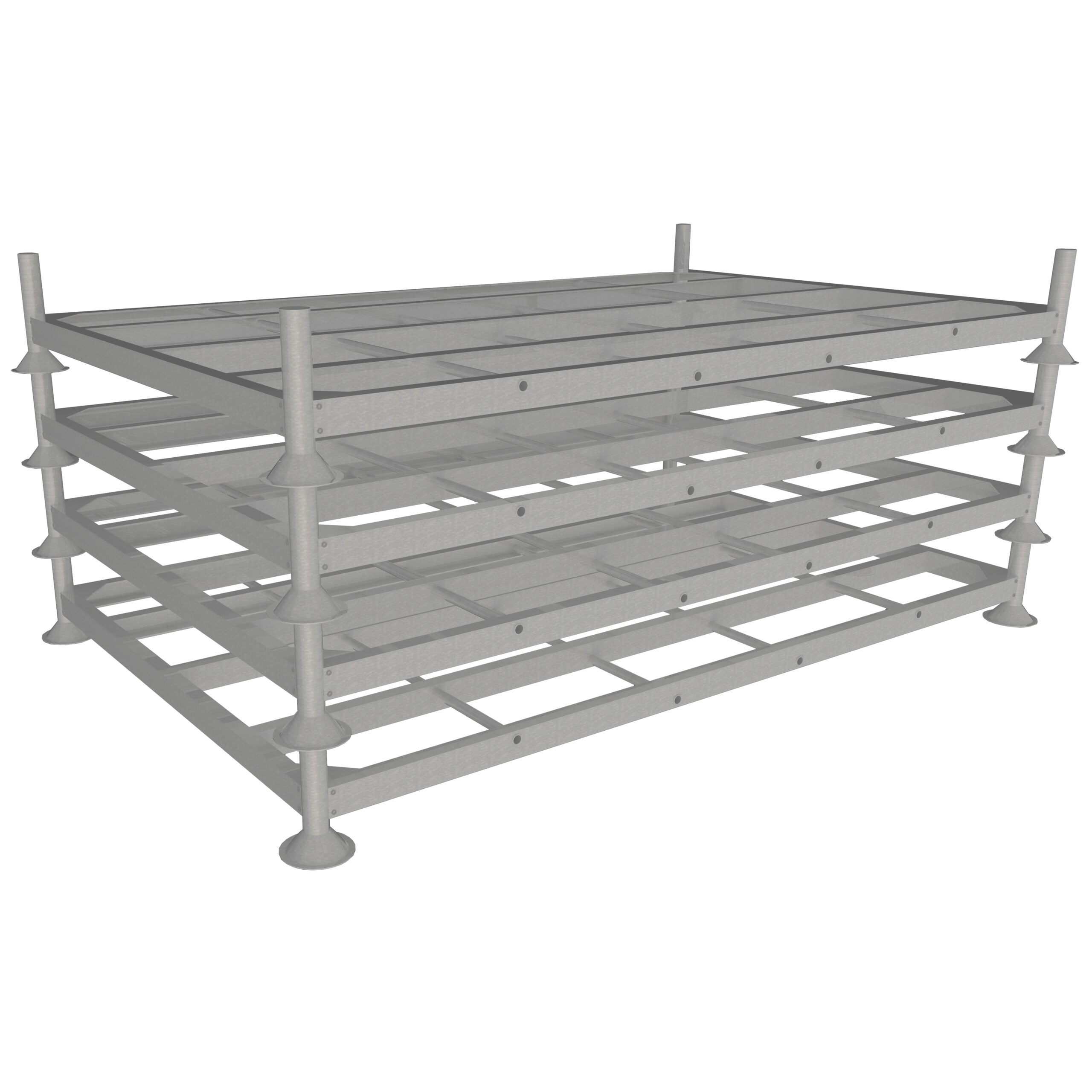 Nieuw stapelrek dubbel 2020x1180 mm excl. rongen - Afbeelding 2