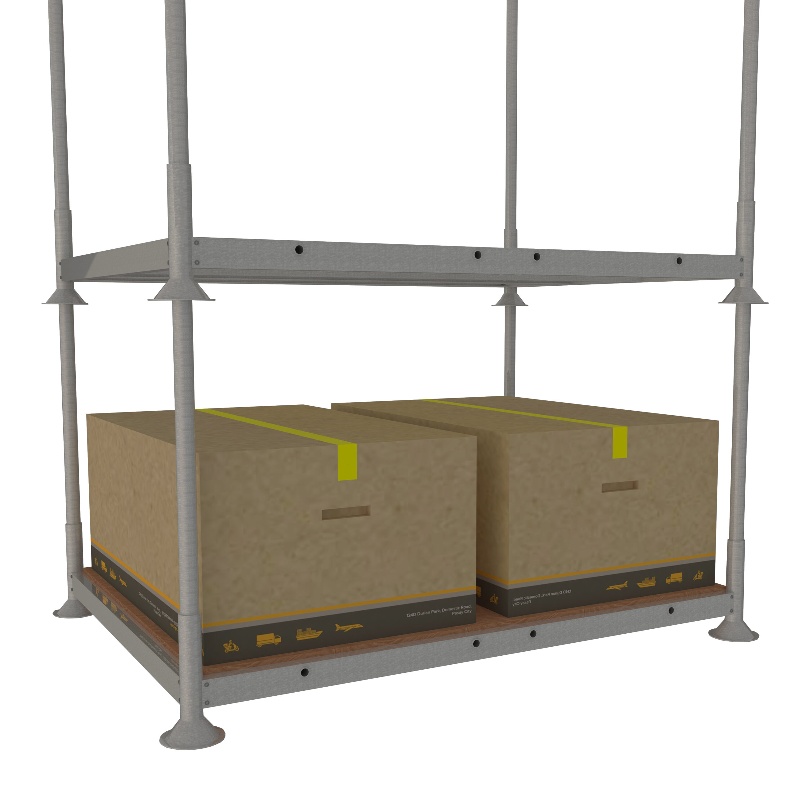 Nieuw stapelrek dubbel 2020x1180 mm excl. rongen - Afbeelding 4