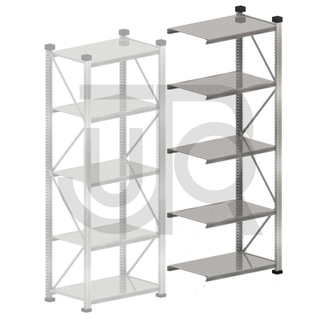 Gebruikte legbordstelling USA H2500 x D600 | aanbouwset vak 1200 mm-0