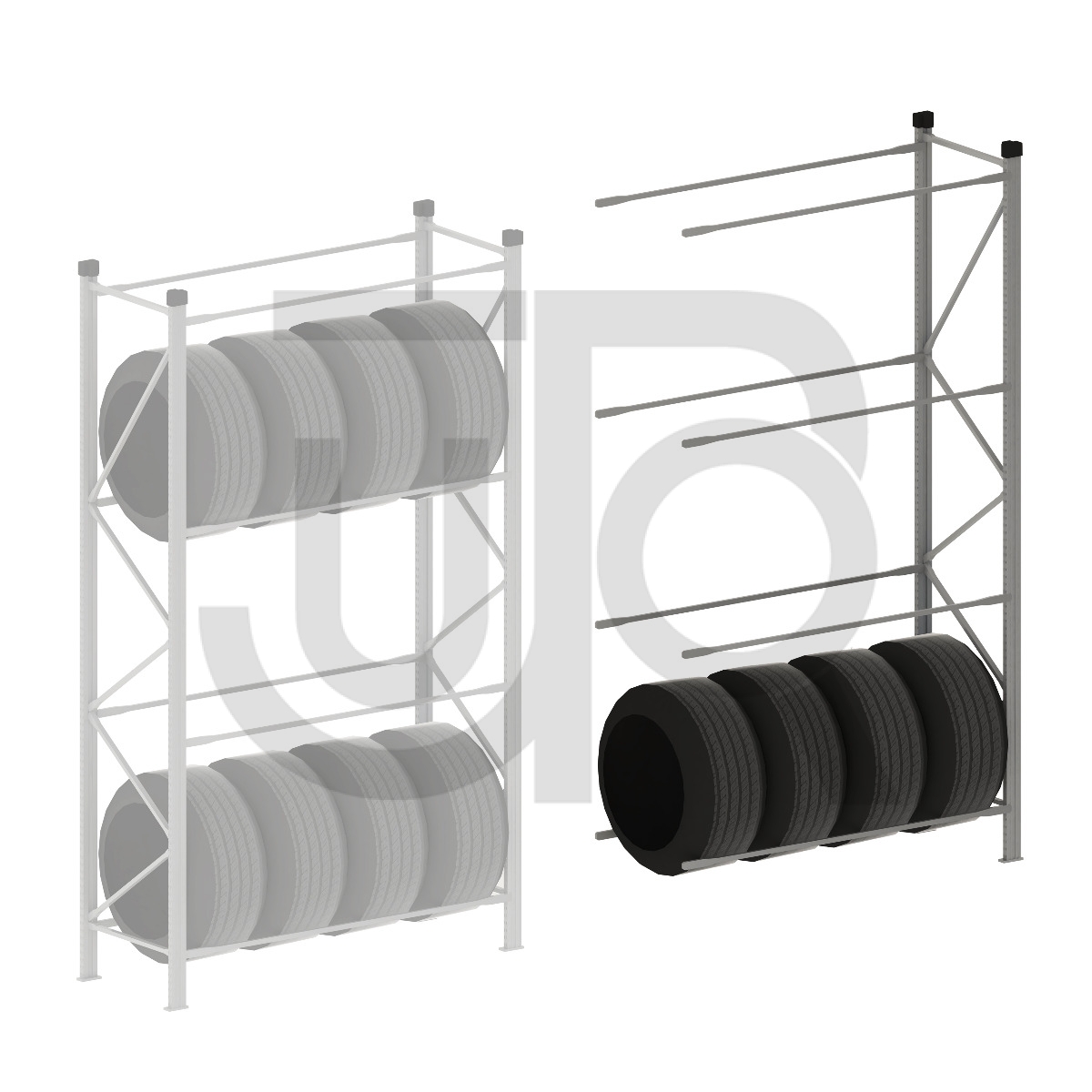 Verzinkte professionele Metalsistem bandenstelling. Grote voorraad - Magazijn.store
