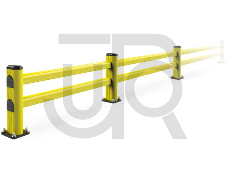 Kunststof modulaire aanrijdbeveiliging dubbele barrière SM 1500 x 400 10,5m-0