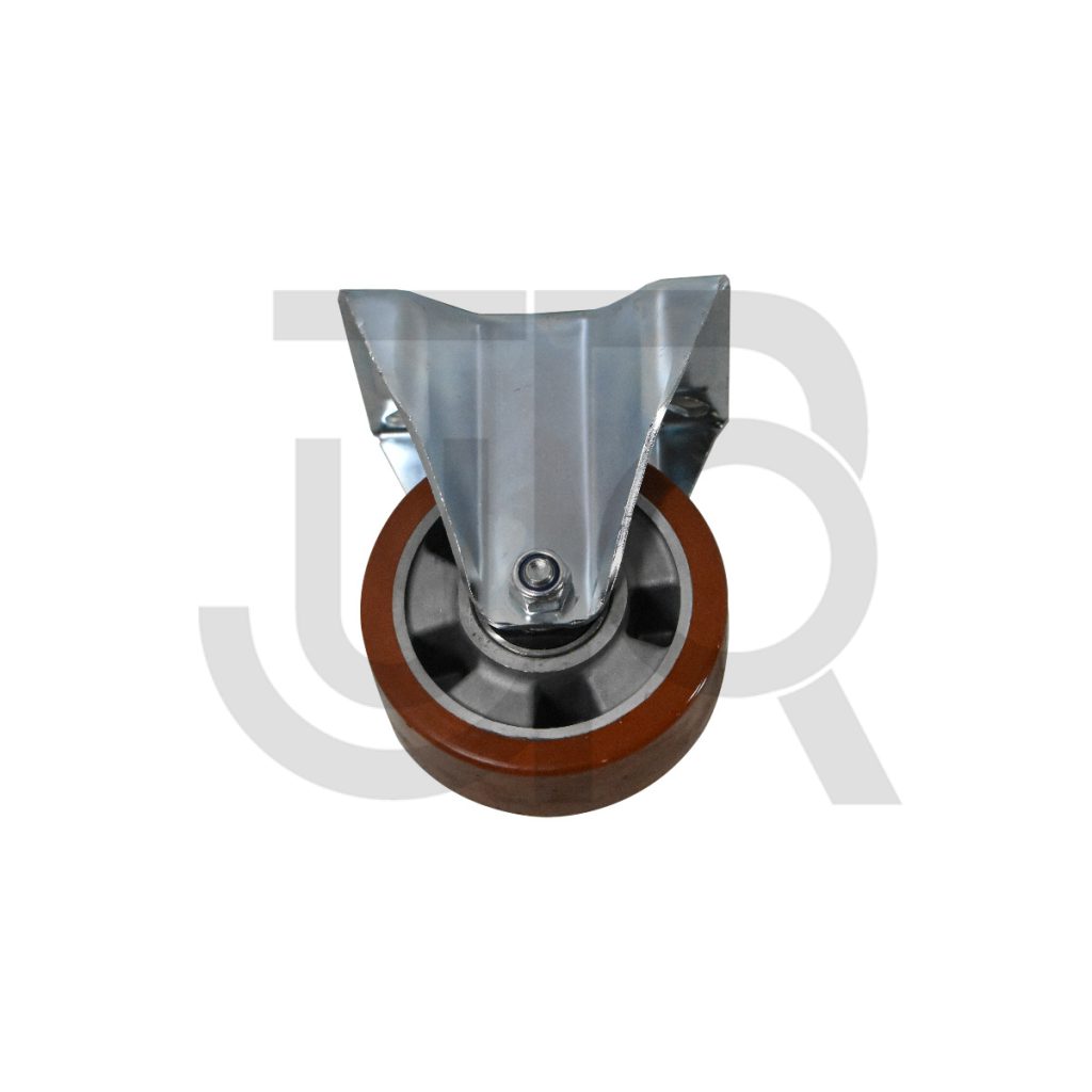 Bokwiel 125 mm, polyurethaan met aluminium kern met kogellager, 400 Kg-0