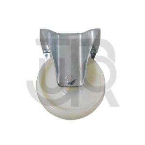 Bokwiel 150 mm, wit nylon met rollager, 300 Kg-0