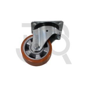 Zwenkwiel 125 mm, polyurethaan met aluminium kern met kogellager, 400 Kg-0