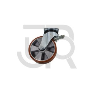 Geremd zwenkwiel 200 mm, polyurethaan met aluminium kern met kogellager, 750 Kg-0