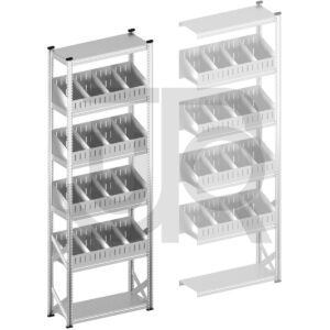 Vakkenstelling H3028 x D320 | startset vak 1050 mm | schuine opzetranden 100-200 mm-0