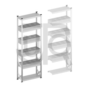 Vakkenstelling H3028 x D320 | startset vak 1050 mm | rechte opzetranden 100 mm-0
