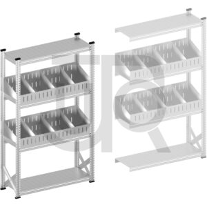 Vakkenstelling H1972 x D320 | startset vak 1200 mm | schuine opzetranden 100-200 mm-0