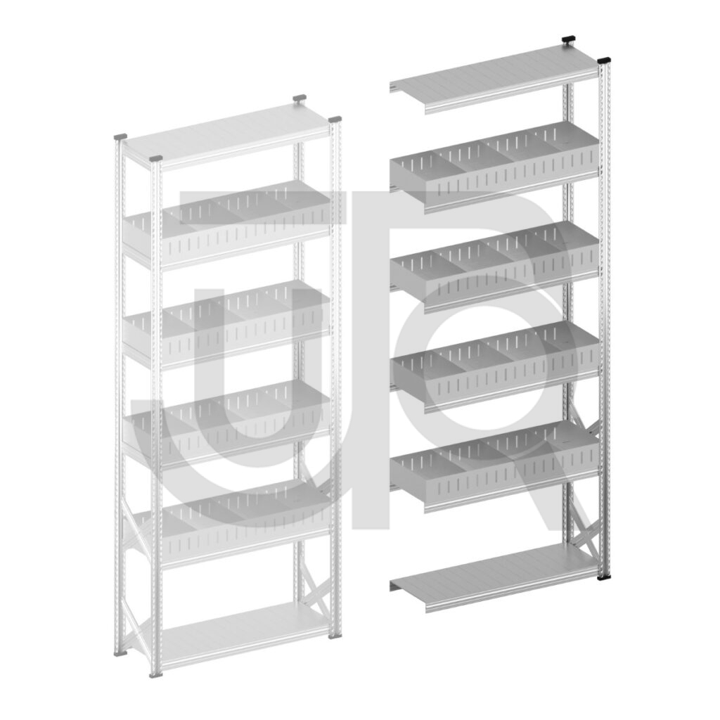 Vakkenstelling H3028 x D320 | aanbouwset vak 1200 mm | rechte opzetranden 100 mm-0