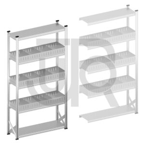 Vakkenstelling H2500 x D320 | startset vak 1350 mm | rechte opzetranden 100 mm-0