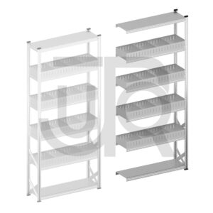 Vakkenstelling H3028 x D400 | aanbouwset vak 1350 mm | rechte opzetranden 100 mm-0