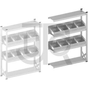 Vakkenstelling H1972 x D320 | aanbouwset vak 1500 mm | schuine opzetranden 100-200 mm-0