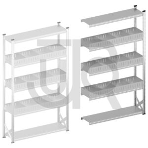 Vakkenstelling H2500 x D320 | aanbouwset vak 1500 mm | rechte opzetranden 100 mm-0