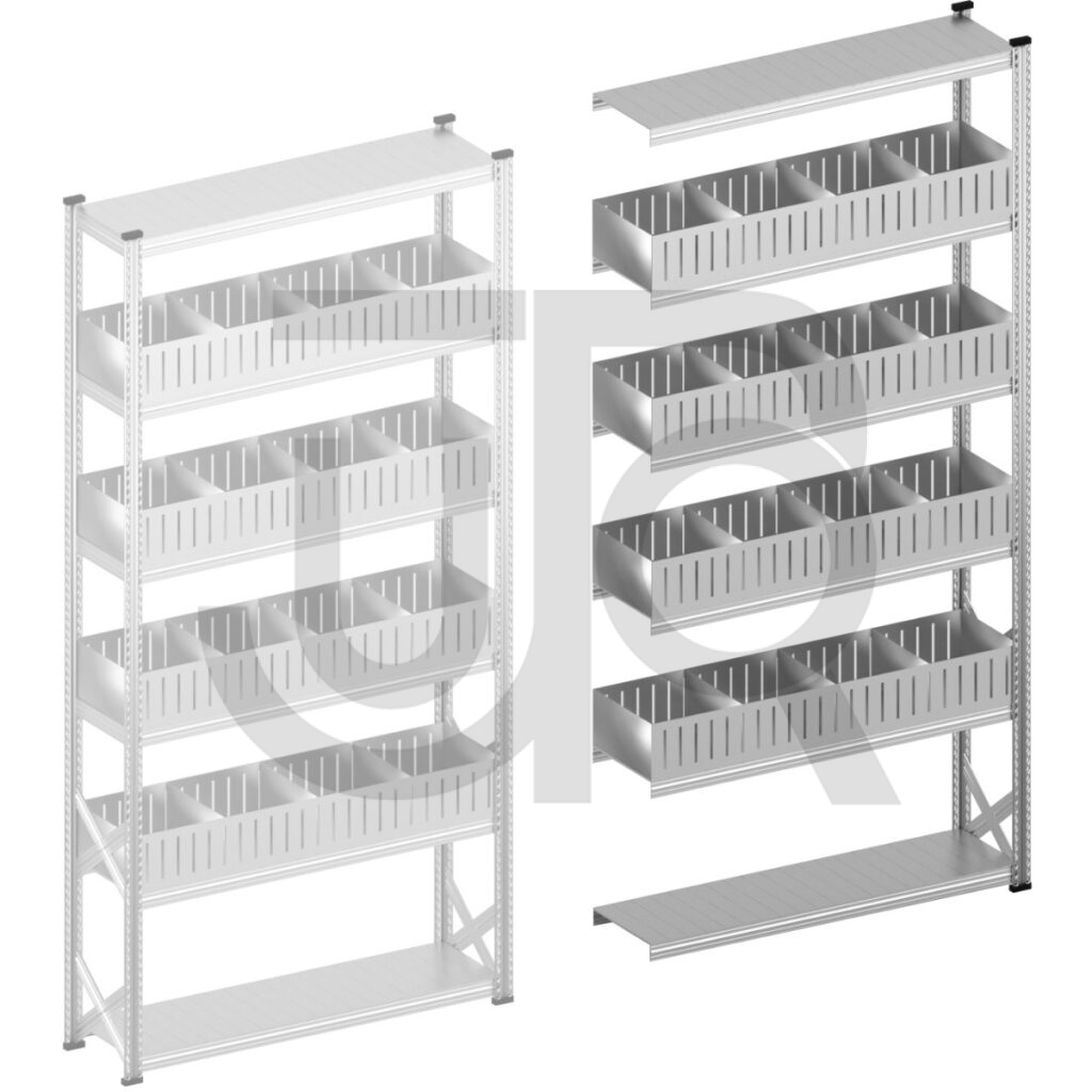 Vakkenstelling H3028 x D320 | aanbouwset vak 1500 mm | rechte opzetranden 200 mm-0