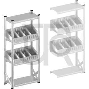 Vakkenstelling H1972 x D400 | startset vak 900 mm | schuine opzetranden 100-200 mm-0