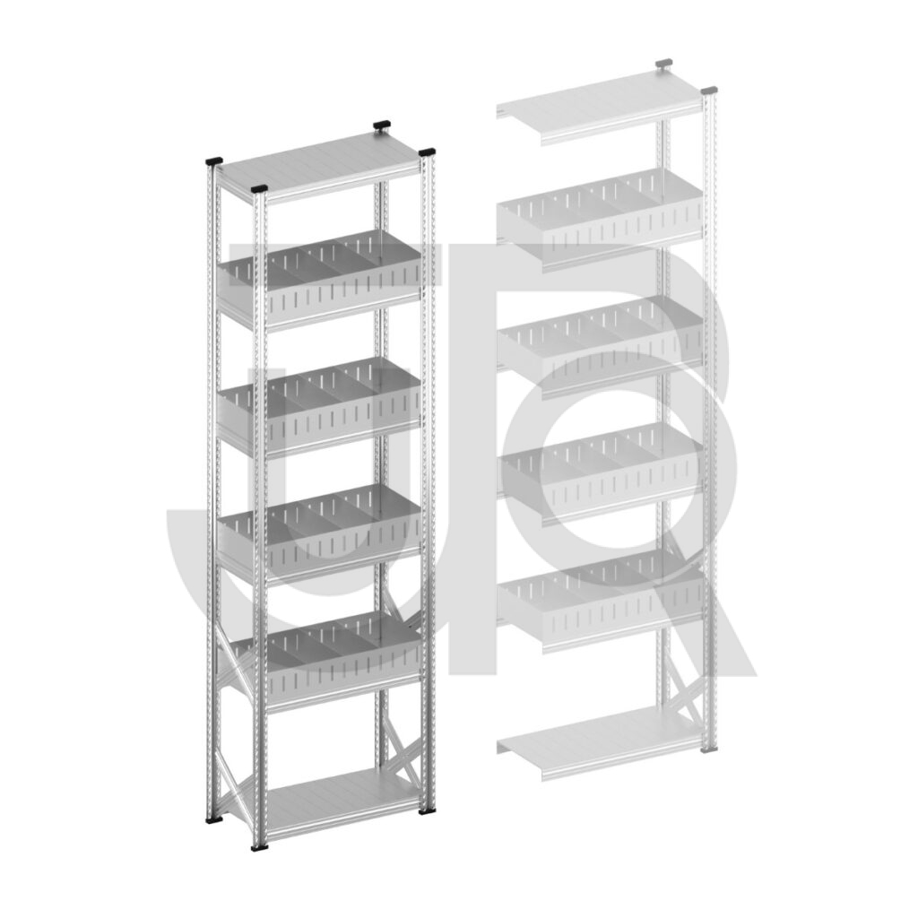 Vakkenstelling H3028 x D320 | startset vak 900 mm | rechte opzetranden 100 mm-0