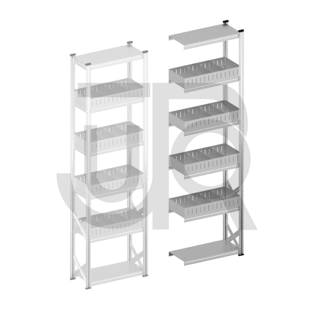 Vakkenstelling H3028 x D400 | aanbouwset vak 900 mm | rechte opzetranden 100 mm-0