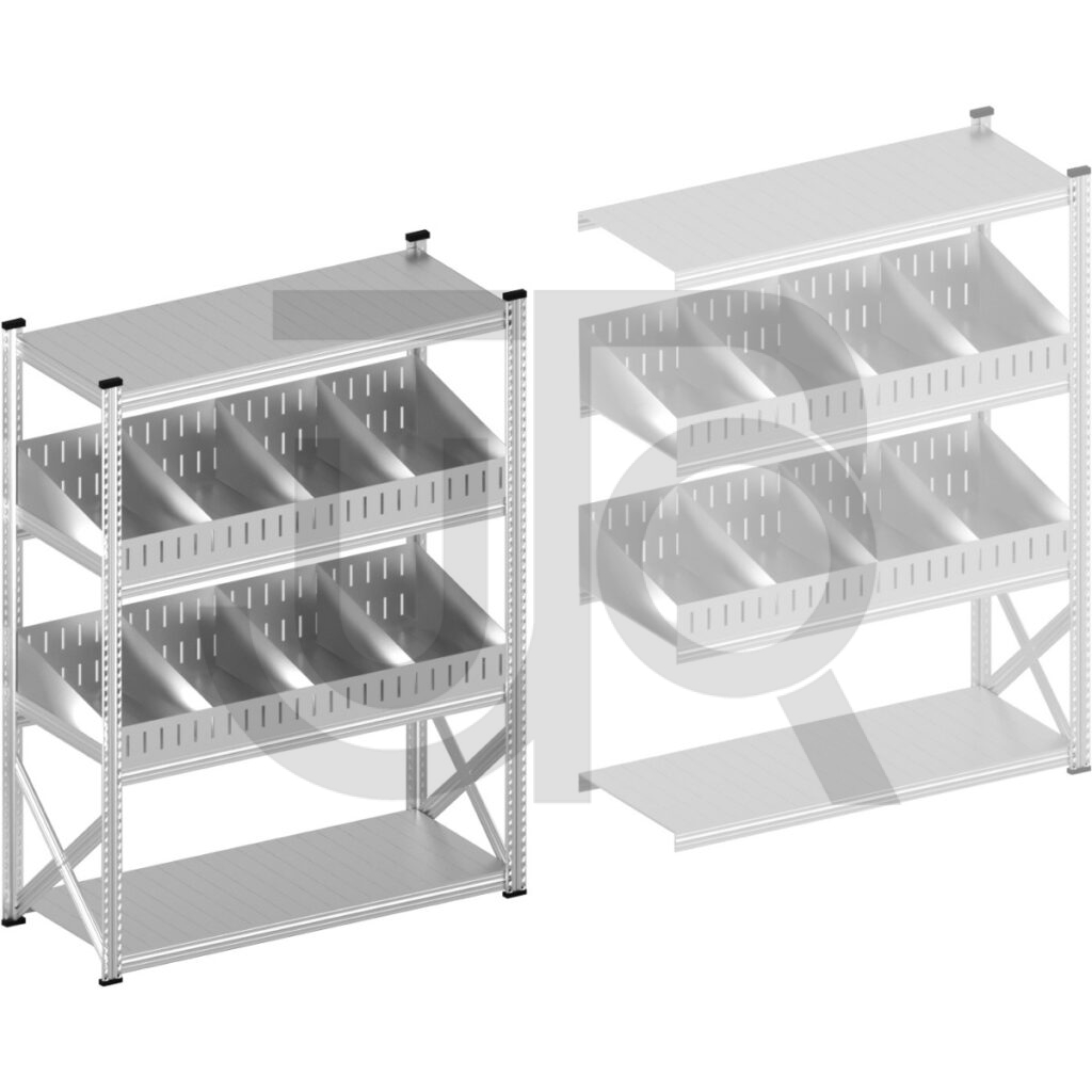 Vakkenstelling H1972 x D500 | startset vak 1500 mm | schuine opzetranden 100-200 mm-0