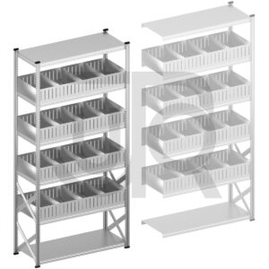 Vakkenstelling H3028 x D500 | startset vak 1500 mm | rechte opzetranden 200 mm-0