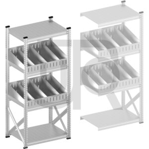 Vakkenstelling H1972 x D500 | startset vak 900 mm | schuine opzetranden 100-200 mm-0