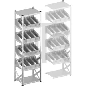 Vakkenstelling H3028 x D500 | startset vak 900 mm | schuine opzetranden 100-200 mm-0
