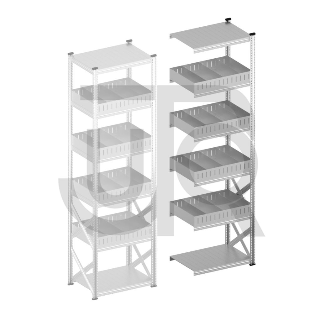 Vakkenstelling H3028 x D600 | aanbouwset vak 900 mm | rechte opzetranden 100 mm-0