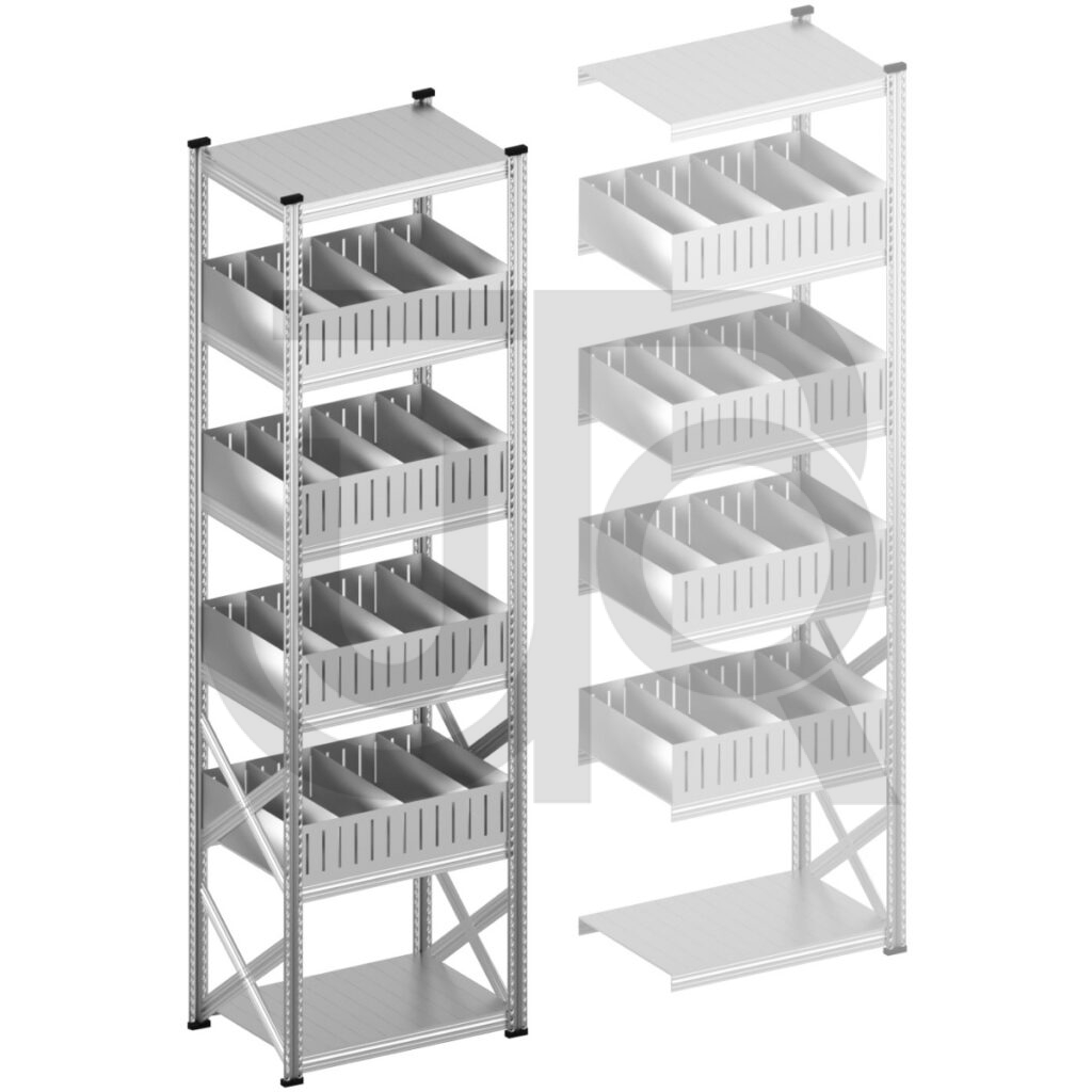 Vakkenstelling H3028 x D500 | startset vak 900 mm | rechte opzetranden 200 mm-0