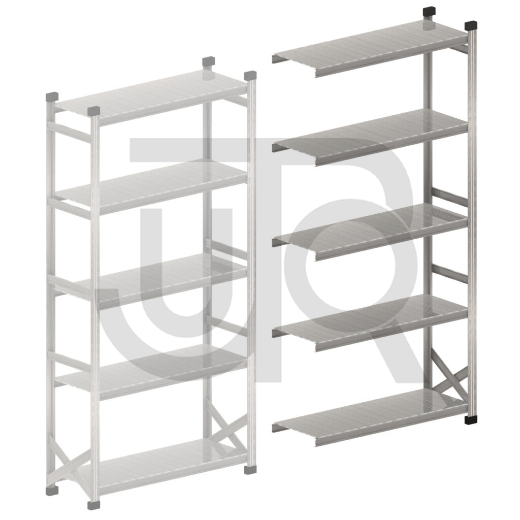 Gebruikte legbordstelling H2500 x D320 | aanbouwset vak 1200 mm-0