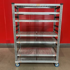 Gebruikte verrijdbare legbordstelling 1280 x 510 x 1800 (BxDxH) mm incl. 7 legborden-0
