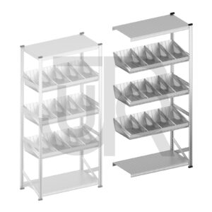 Modulaire bakken stelling H2500 x D320 |aanbouwset vak 1200 mm-0
