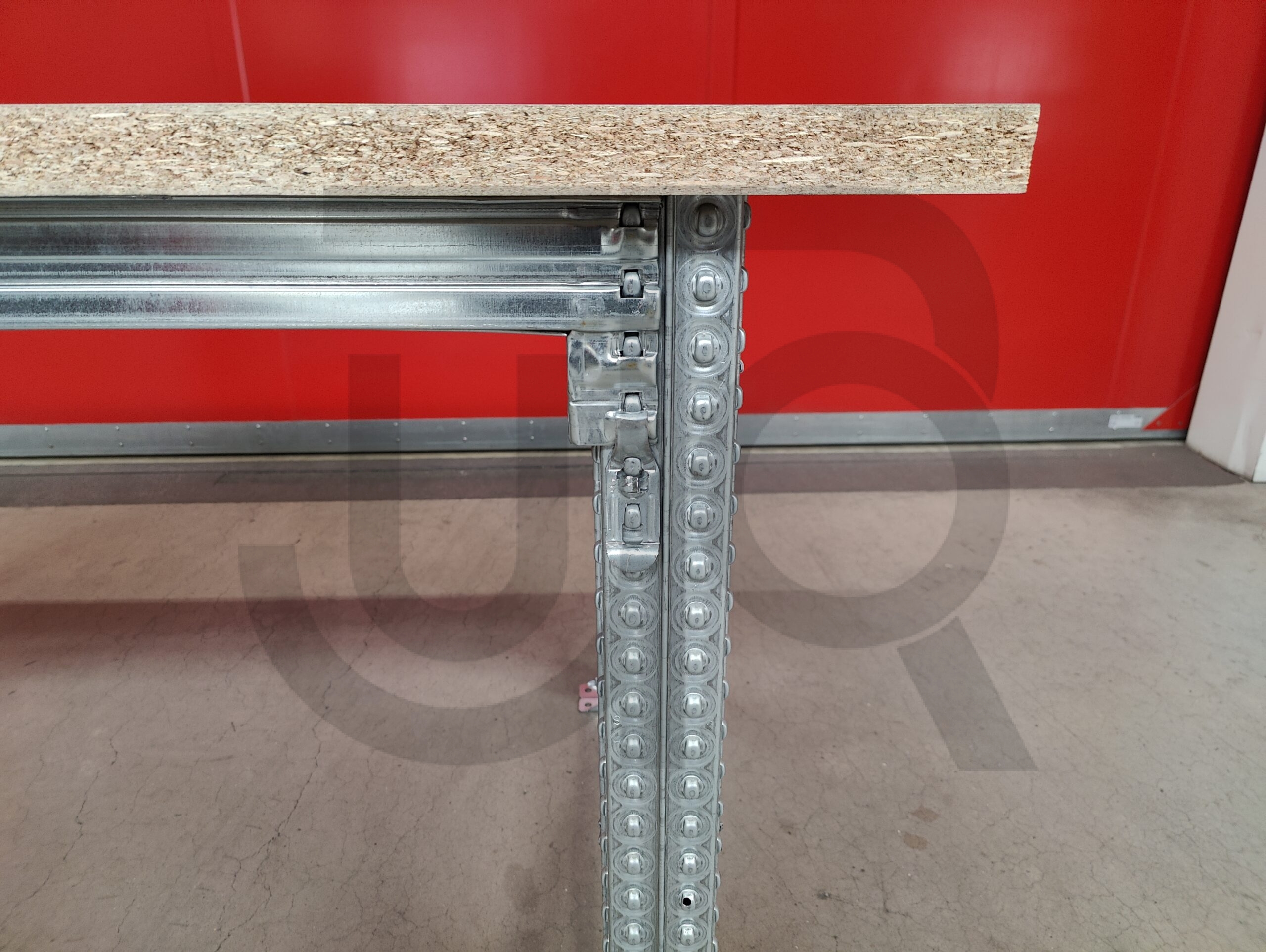 Gebruikte werktafel verzinkt L1600xD1000xH960, nieuw wit werkblad - Afbeelding 2