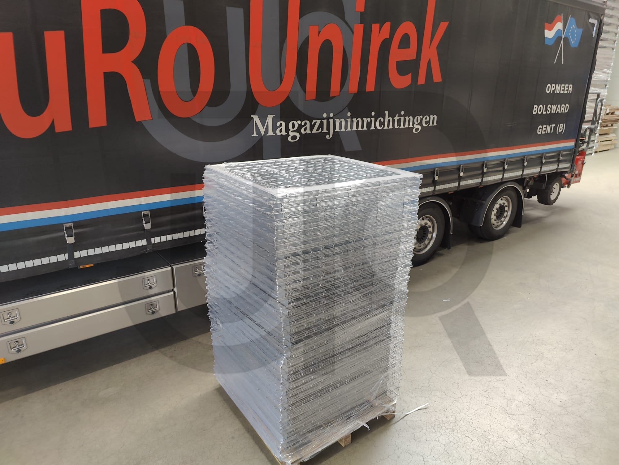 Gebruikte palletstelling Kimer 5000x1100 mm, 4 secties 3400 mm incl. roosters - Afbeelding 4