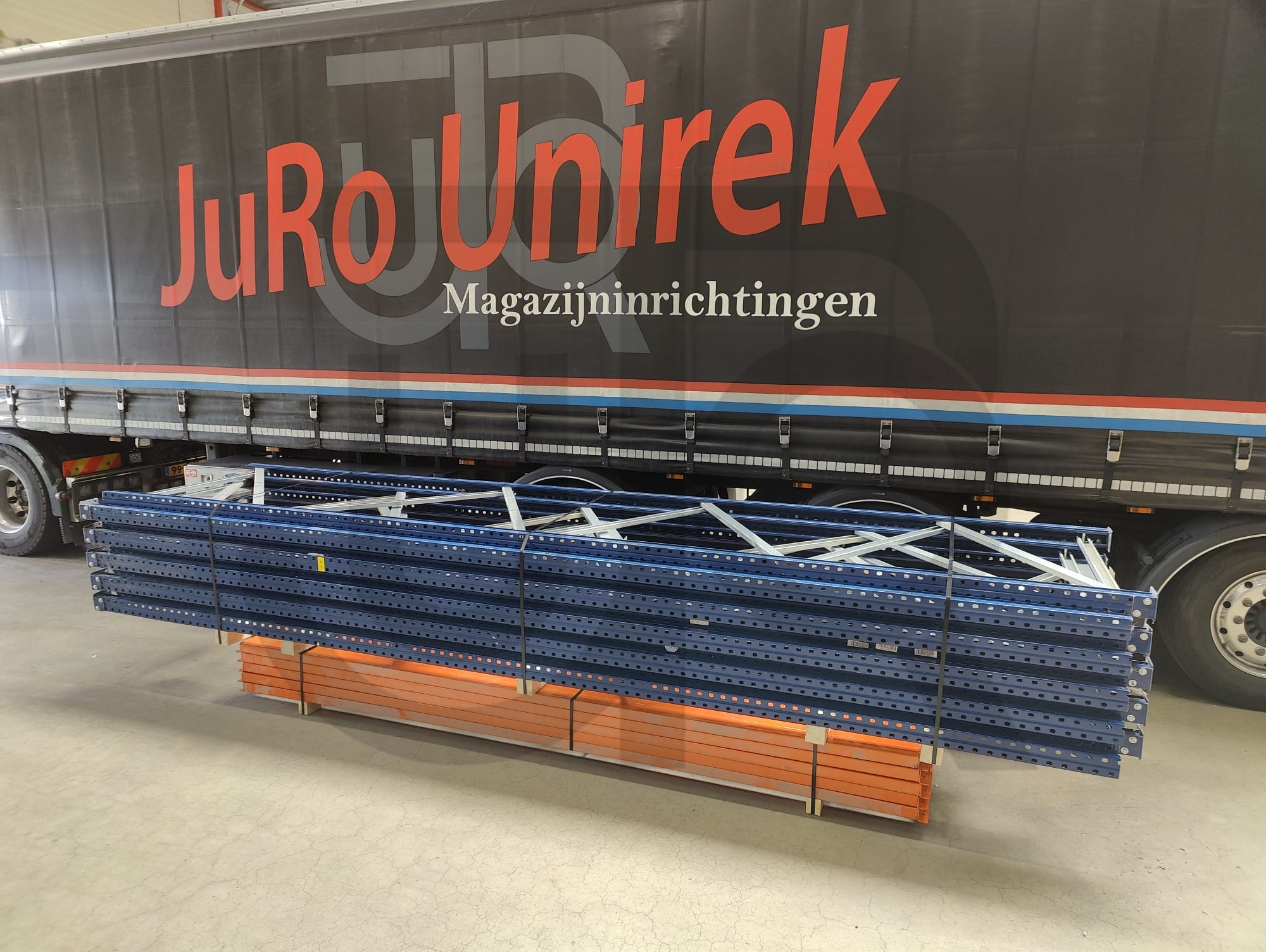 Gebruikte palletstelling Kimer 5000x1100 mm, 4 secties 3400 mm incl. roosters